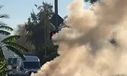 Alanya’da seyir halindeki otomobil alev aldı