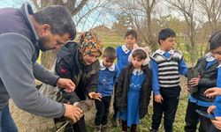 Altıntaş’ta öğrenciler fidanları toprakla buluşturdu