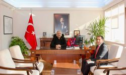 Aydın Aile ve Sosyal Hizmetler İl Müdürü Türkoğlu, Kaymakam Akça ile bir araya geldi