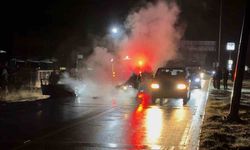 Bartın’da park halindeki araçta yangın çıktı