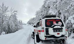 Düzce'de yaşlı hastaya paletli ambulans ulaştı