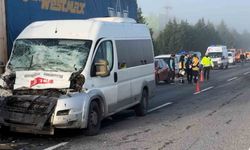 Edirne’de 10 araçlı zincirleme kaza: 5 yaralı