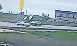 Edirne’de çarpışan aracın defalarca takla attığı kaza kamerada