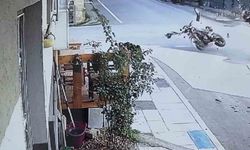 Edirne’de motosiklet sürücüsünün hayatını kaybettiği feci kaza kamerada