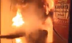 Elazığ’da yanan işletmenin yardımına esnaf yetişti