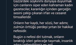 Emine Erdoğan: "Gazze’deki soykırımı dünyaya duyurmak için canlarını siper eden kahraman kadın gazeteciler, karanlığın içinden gerçeğin sesini çekip çıkaran irfan ve cesaret timsalleridir"