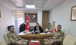 Ergani Sulh Ceza Hakimi Tosunoğlu, tabur ve ilçe jandarma komutanını ağırladı