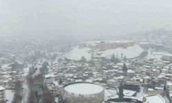 Gaziantep'te kar manzarası havadan görüntülendi