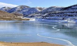 Gökçedere Göleti buz tuttu