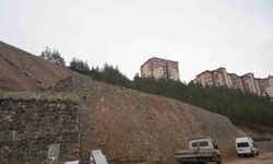 Heyelan sonrası yapılan istinat duvarlarında çatlaklar oluştu