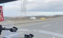 İstanbul Havalimanı yolunda ters yönde giden araç kamerada