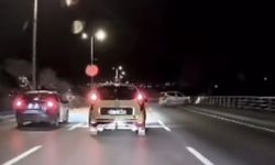 Makas atan otomobil kazaya neden oldu