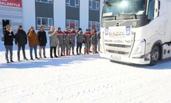 Melikgazi'nin yardım tırı dualarla Gazze'ye uğurlandı