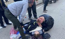 Motosikletin çarptığı kadın yaralandı