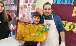 Muğlalı öğrenciler ebru sanatıyla tanıştı