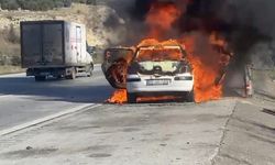 Peugeot marka otomobil alev topuna döndü