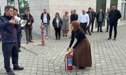 Samsun Adliyesi’nde yangın söndürme tatbikatı