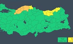 Sinop'un batısı için sarı kodlu kar alarmı