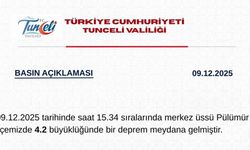 Tunceli Valiliği’den deprem açıklaması: "Şuana kadar herhangi bir olumsuzluk bildirilmemiştir"