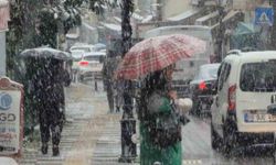 Yılın son kar yağışı 5 dakikada Bartın'ı beyaza bürüdü