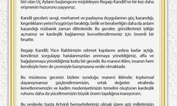 Artvin Valisi Dr. Turan Ergün'den Regaip Kandili Mesajı Yayımlandı