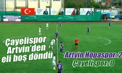 Çayelispor Artvin'den eli boş döndü