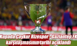 Kupada Çaykur Rizespor - Gaziantep FK karşılaşmasının tarihi açıklandı