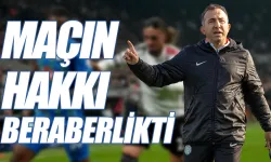 Recep Uçar: "Pozisyonlara baktığımızda maçın hakkı beraberlikti"