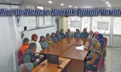 Rize Belediyesi Kursiyerlerine Afet Farkındalık Eğitimi