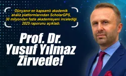 Prof. Dr. Yusuf Yılmaz yine zirvede