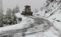 Antalya'nın yüksek kesimlerinde karla mücadele çalışması
