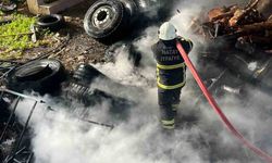 Arsuz'da hurdalık yangını