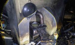 Bacadan çıkan yangında ev tamamen yanarak kullanılamaz hale geldi