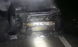 Batman-Diyarbakır karayolunda araç yangını