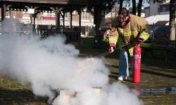 BELMEK kursiyerlerine yangın eğitimi
