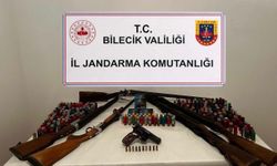 Bilecik'te çok sayıda silah ve fişek ele geçirildi