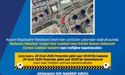 Büyükşehirden sürücülere 'yol çalışması' uyarısı