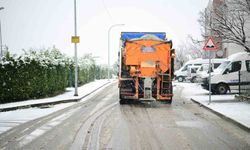 Çayırova'da karla mücadele sürüyor