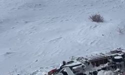 Çekici taşıdığı araç ile şarampole devrildi