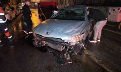 Çekmeköy'de kontrolden çıkan otomobil takla attı: 3 yaralı