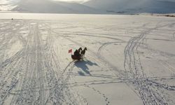 Çıldır Gölü'nde atlı kızak heyecanı başladı