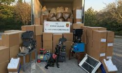 Edirne'de kaçak tütün operasyonu: Tonlarca malzeme ele geçirildi
