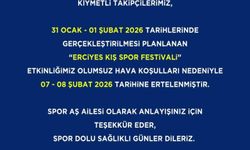 Erciyes Kış Spor Festivali'ne olumsuz hava engeli