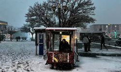 Erzincan'da lapa lapa kar yağışı