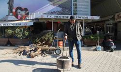 Esnaflar dondurucu soğuğa karşı çareyi ateş yakmakta buldu