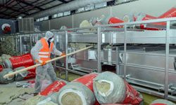 Halk ekmek fabrikasında fırınların montajı yapılıyor