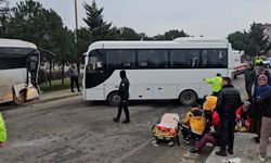 İşçi servisleri çarpıştı: 19 yaralı