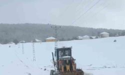 Karabük'te kar yağışı nedeniyle 109 köy yolu ulaşıma kapandı