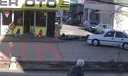 Karaman'da motosikletlinin yaralandığı kaza kameraya yansıdı