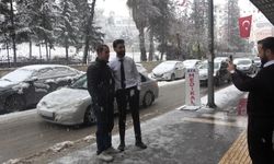 Kilis'e kar yağışı etkili oluyor